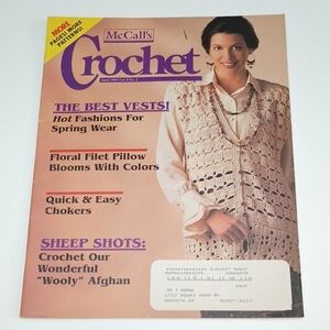 2/$15 VTG McCall's Crochet Magazine April 1994 Vol 8 No 2 Patterns